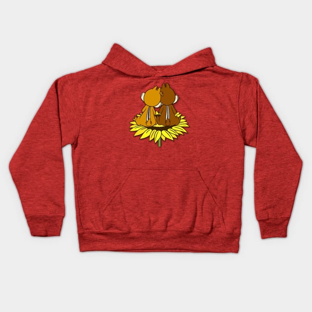 Sunflower chip n dale Kids Hoodie by Kids series